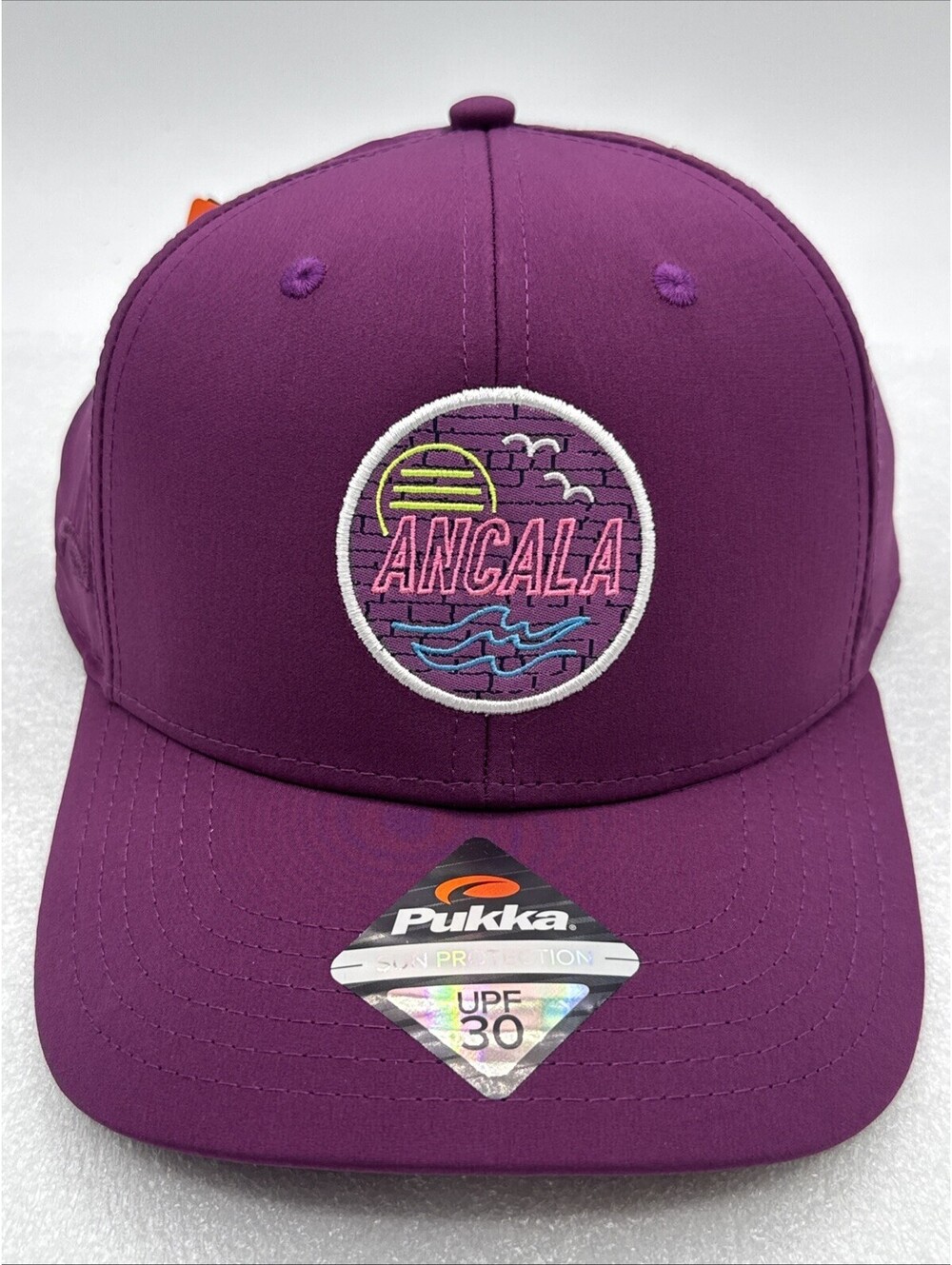 NWT Pukka Ancala Scottsdale Country Club Purple Golf Hat Embroidered 30UPF New